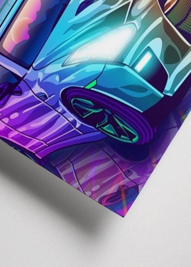 Skyline Gtr R35 Synthwave city