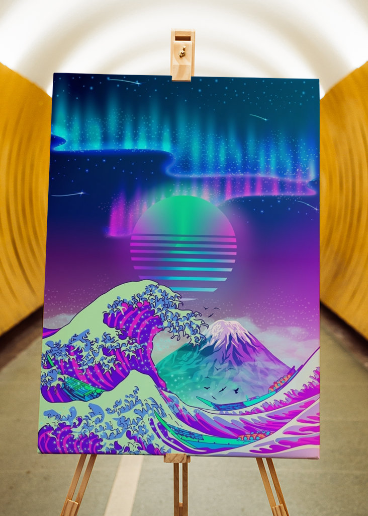 GREAT WAVE off KANAGAWA AURORA