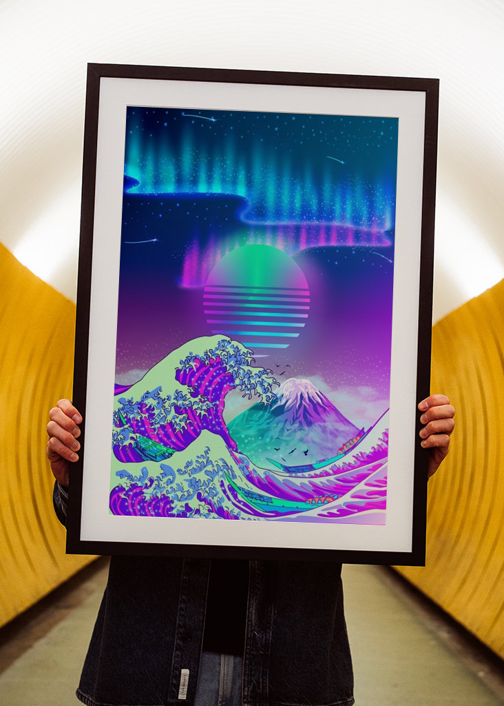 GREAT WAVE off KANAGAWA AURORA