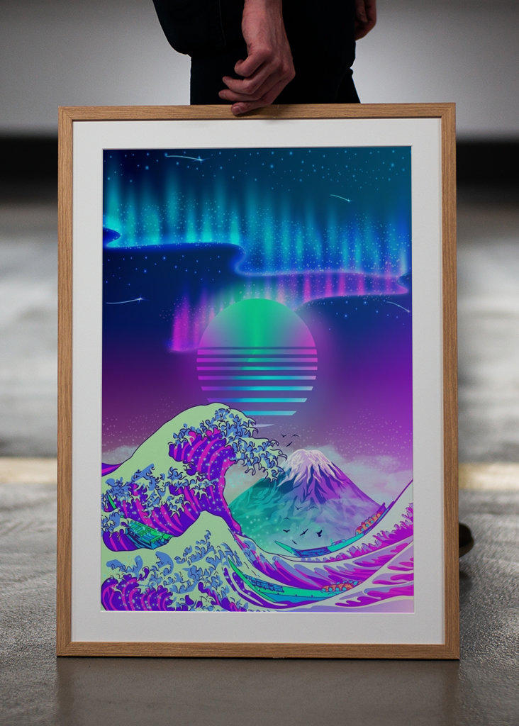 GREAT WAVE off KANAGAWA AURORA