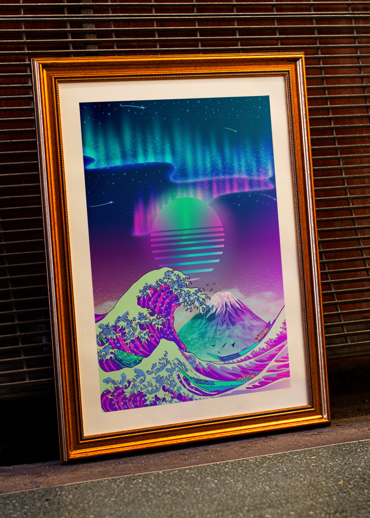 GREAT WAVE off KANAGAWA AURORA