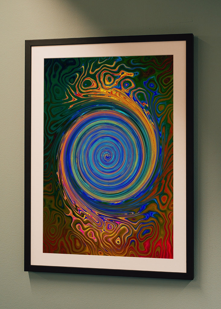 Peonza de colores arremolinados 