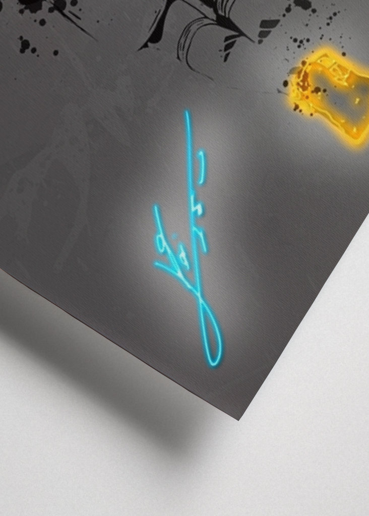 Lionel Messi Argentina Neón