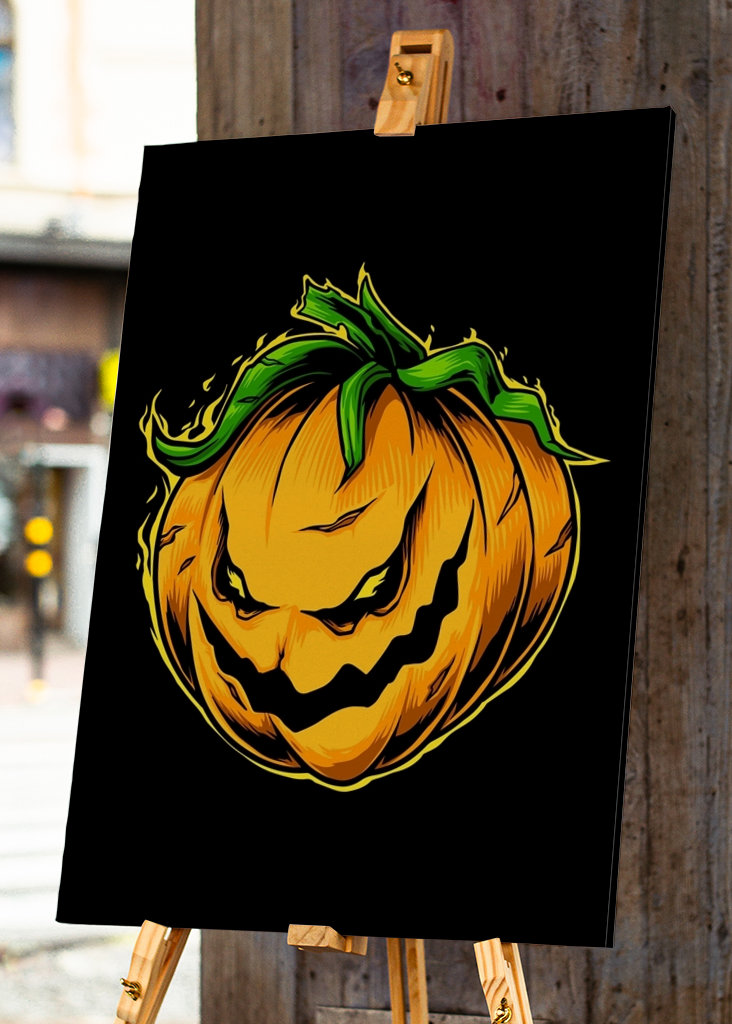 Illustrazione della zucca spaventosa