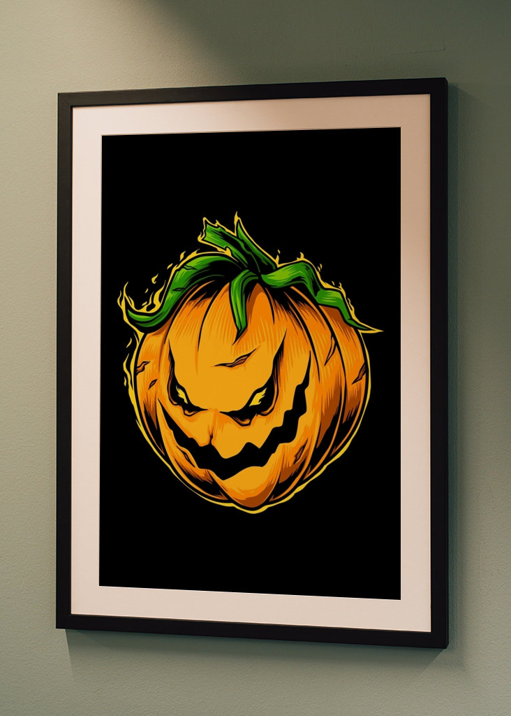 Illustrazione della zucca spaventosa