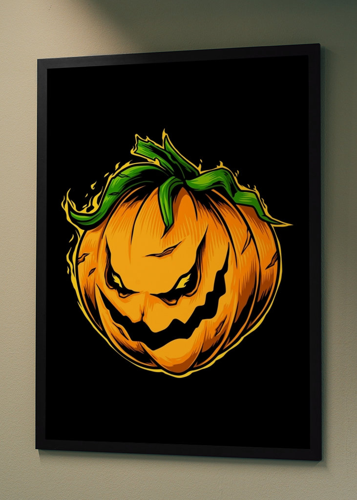 Illustrazione della zucca spaventosa