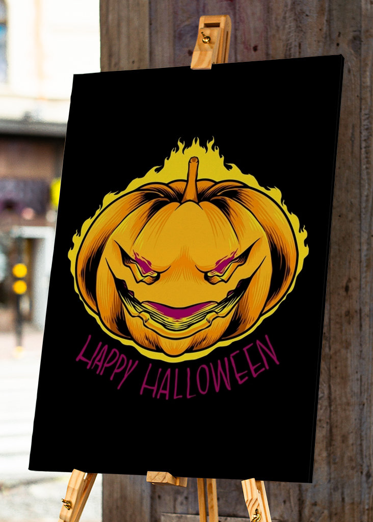 Kürbis Gruselig Frohes Halloween