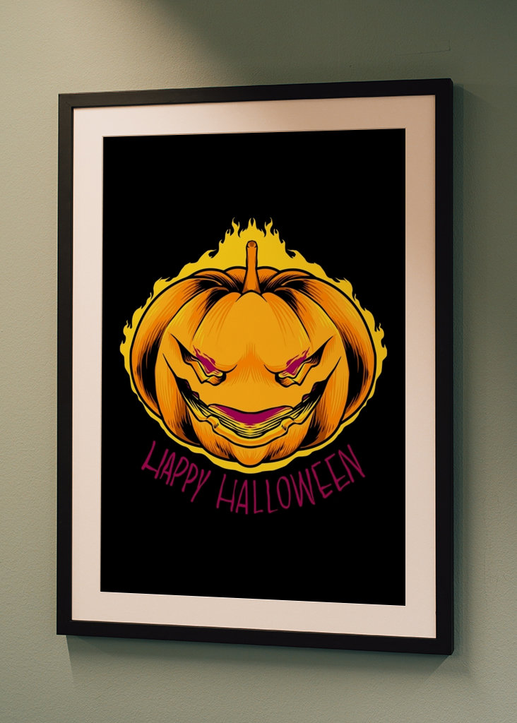 Kürbis Gruselig Frohes Halloween