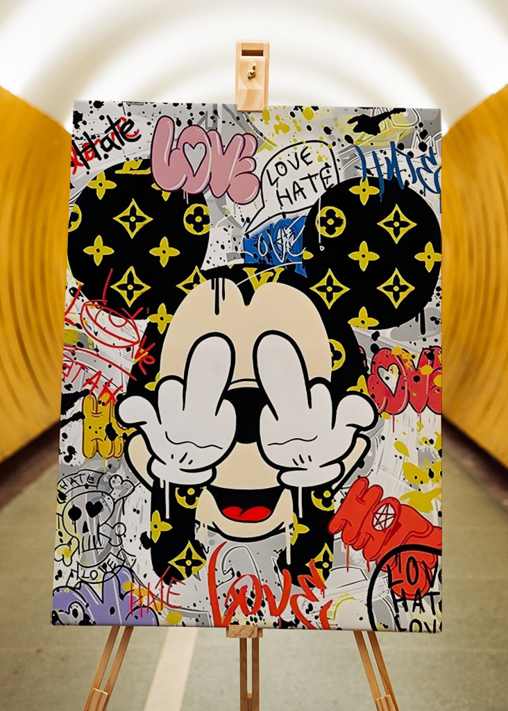 Graffiti legrační Mickey Mouse