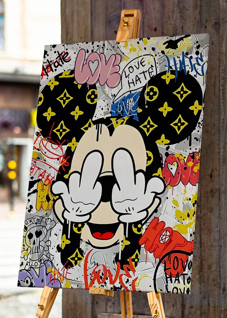 Graffiti legrační Mickey Mouse