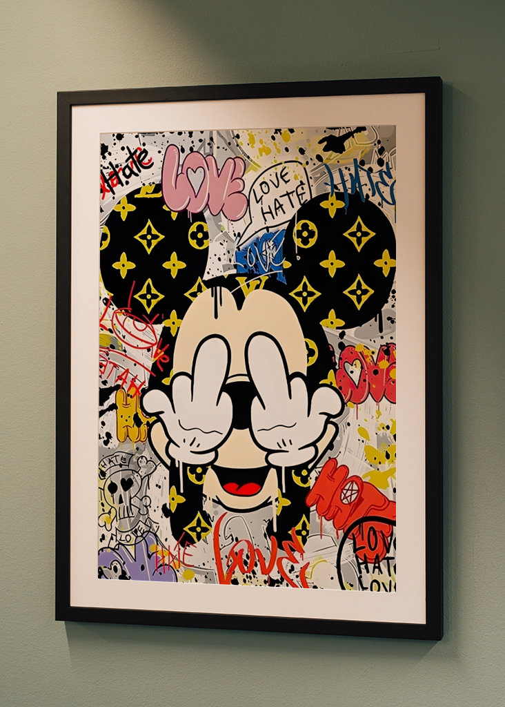 Graffiti legrační Mickey Mouse