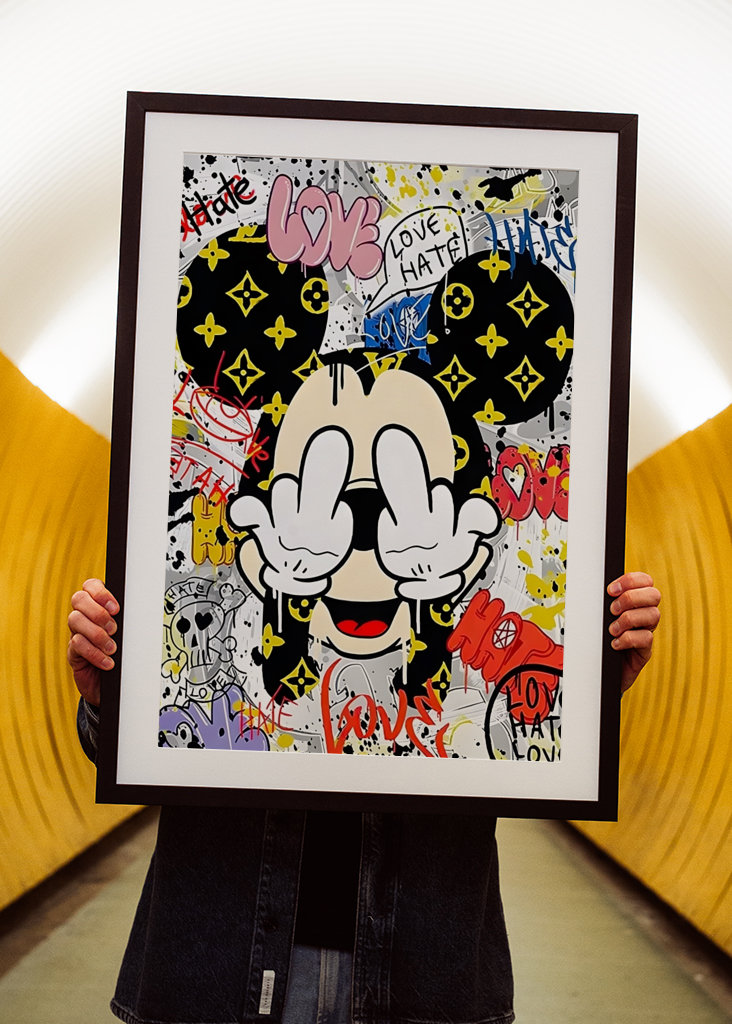 Graffiti legrační Mickey Mouse