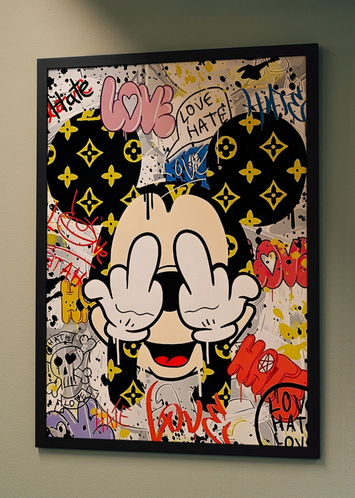 Graffiti legrační Mickey Mouse