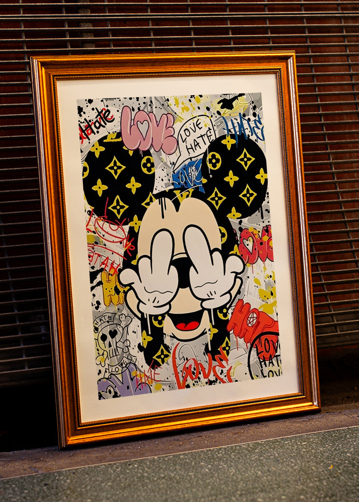 Graffiti legrační Mickey Mouse