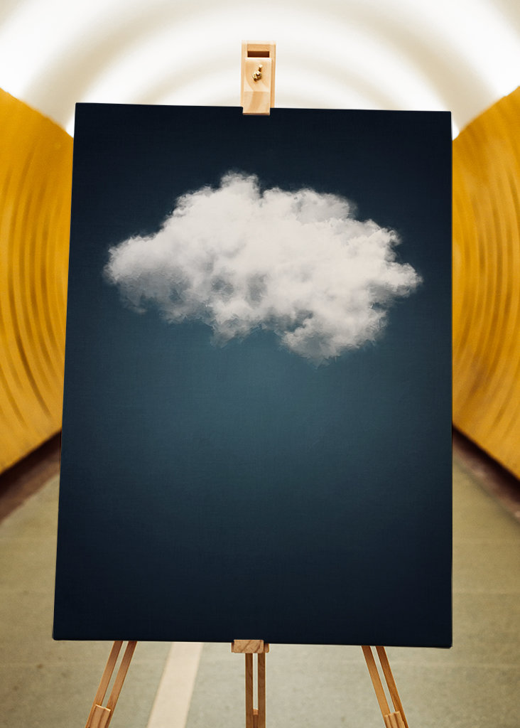 Die nachdenkliche blaue Wolke