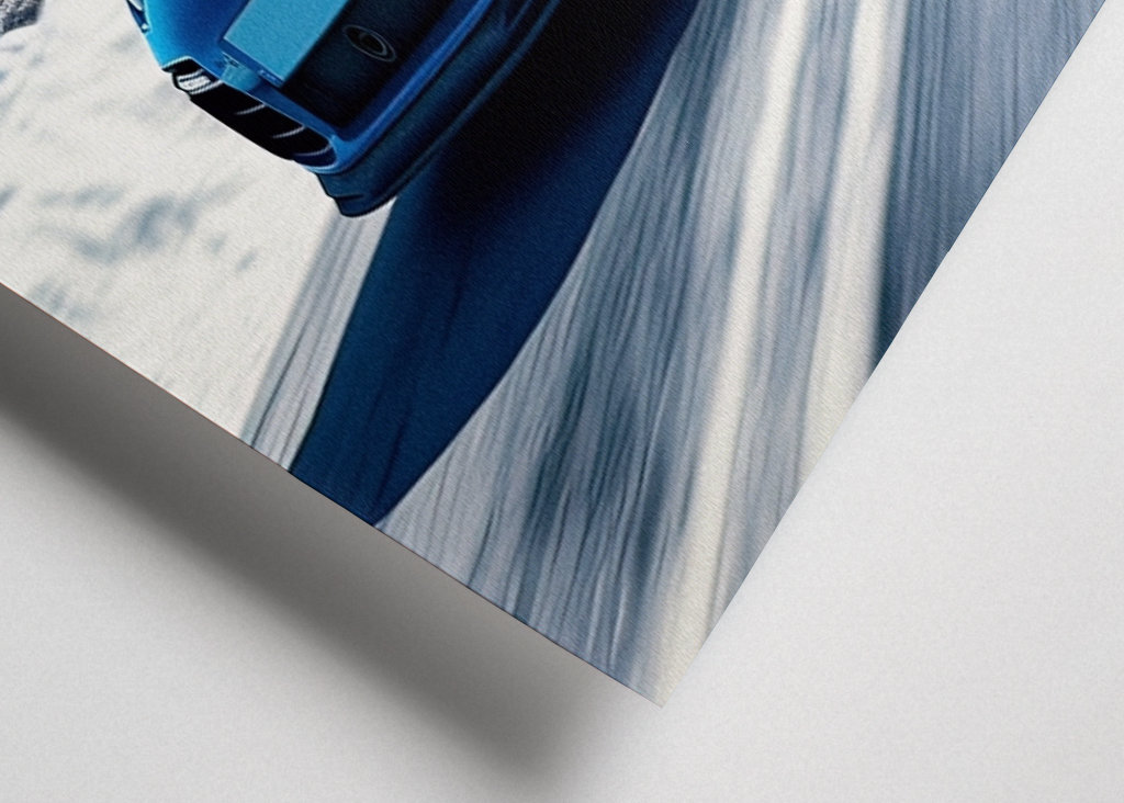 Porsche 911 Blue on Ice Track