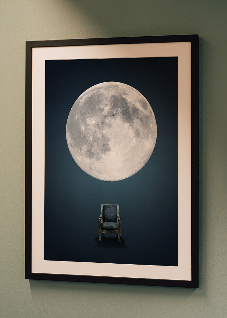 Setzen Sie sich hin und beobachten Sie den Mond