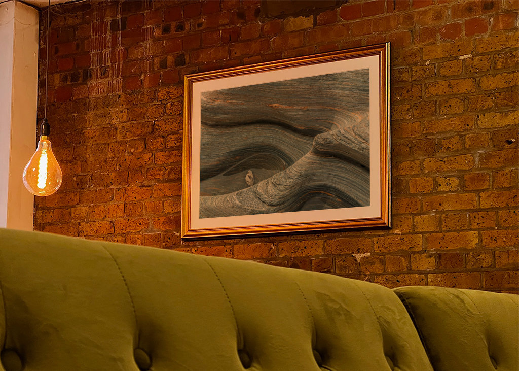 water-polished stone slab