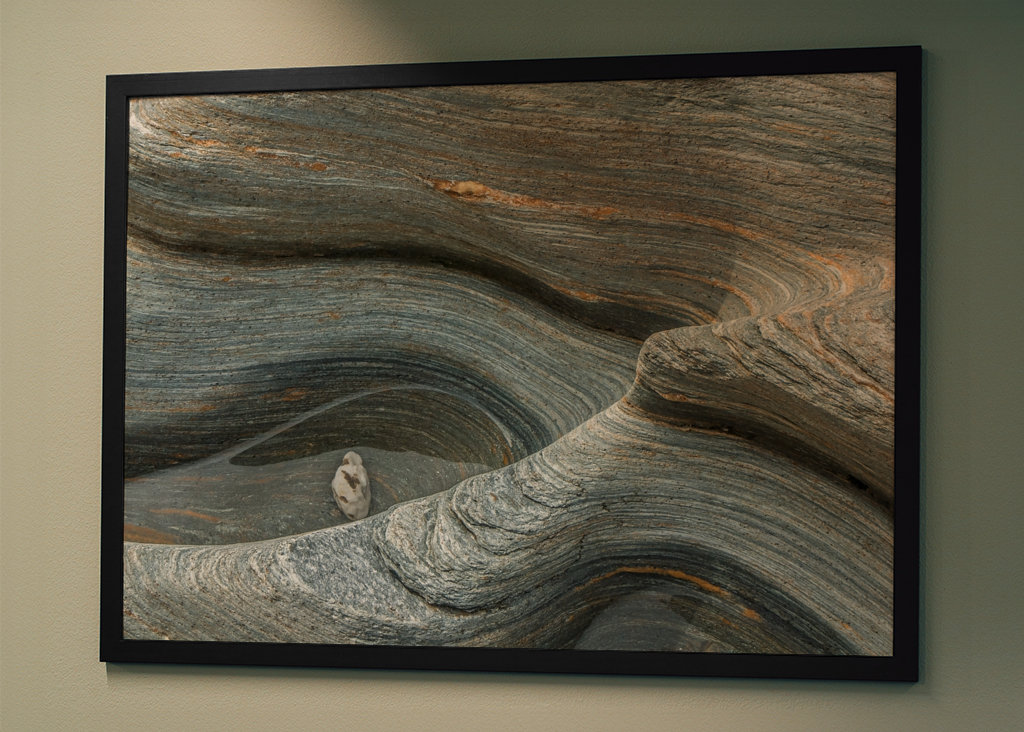 water-polished stone slab