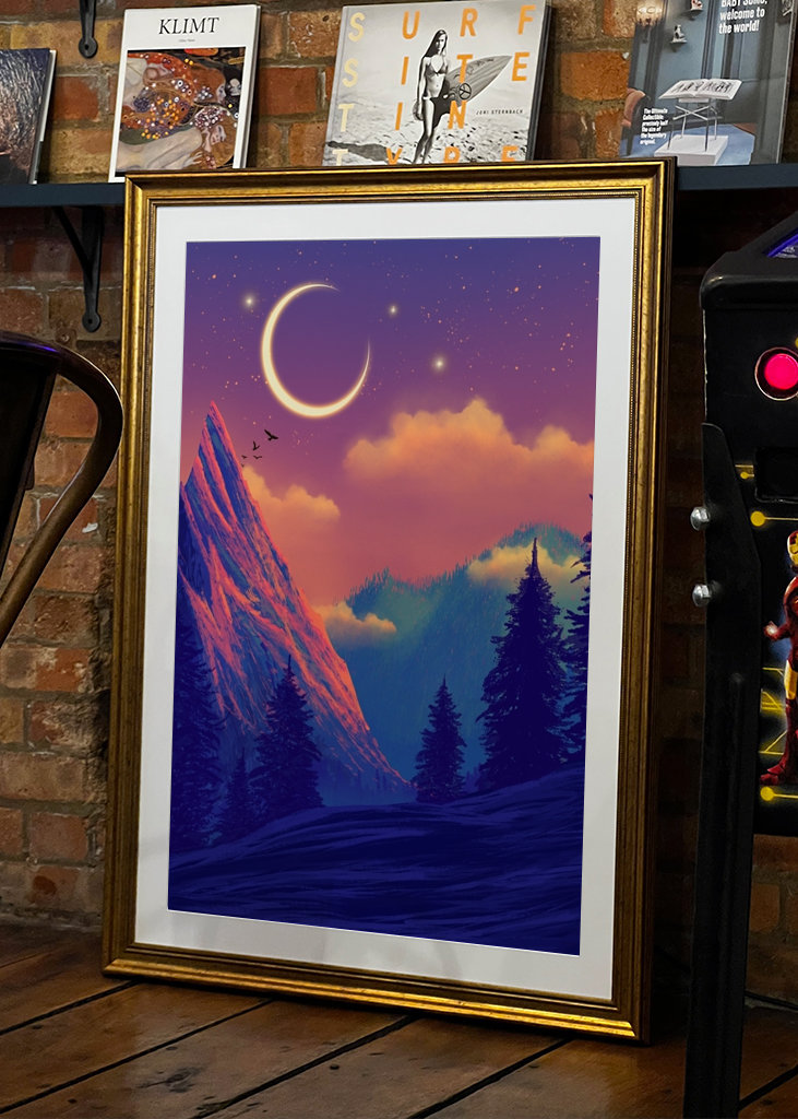 Fantasy bergslandskap