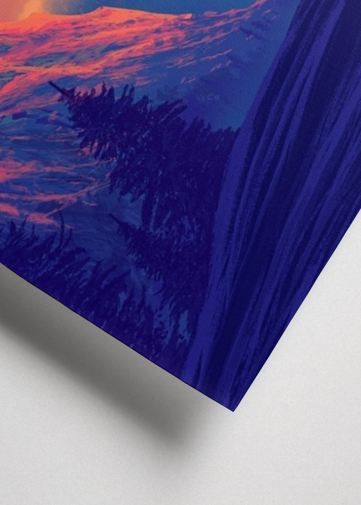 Fantasy bergslandskap