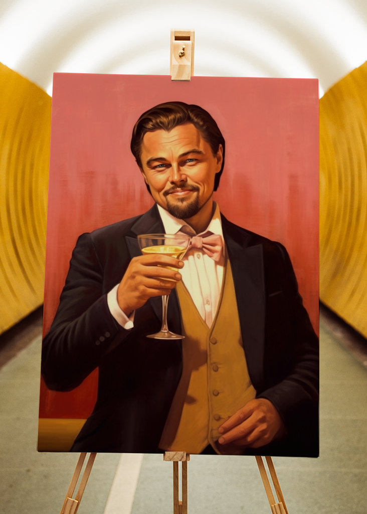 Leonardo DiCaprio Cheers Art