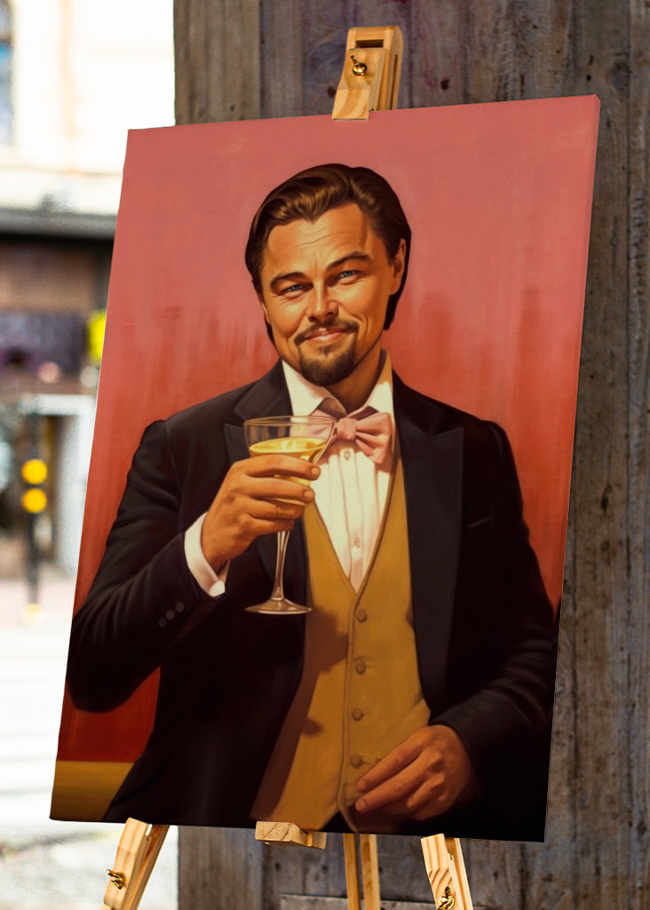 Leonardo DiCaprio Cheers Art