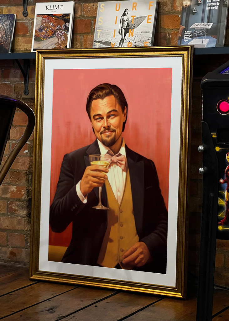 Leonardo DiCaprio Cheers Art