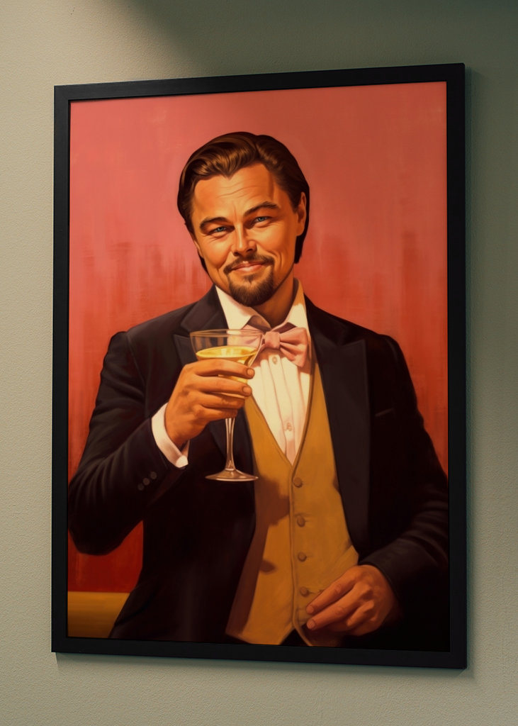Leonardo DiCaprio Cheers Art