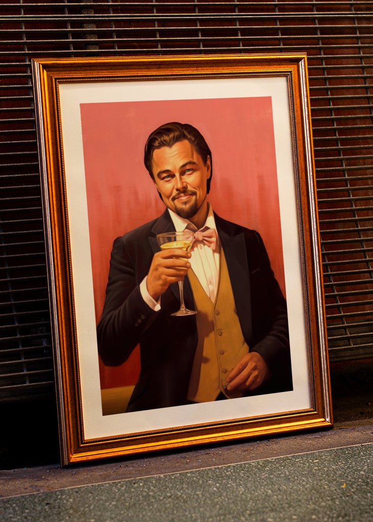 Leonardo DiCaprio Cheers Art