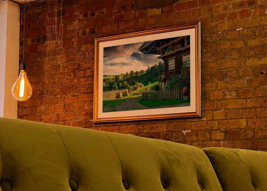 Landschaft mit Bauernhof