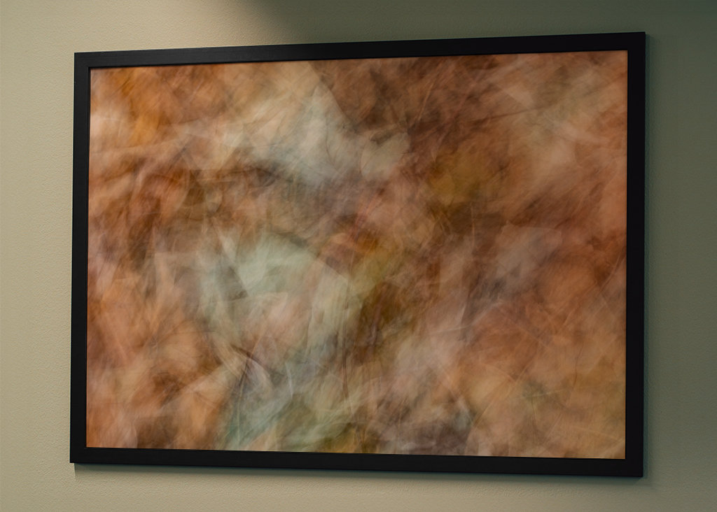 Leaves in motion, abstract