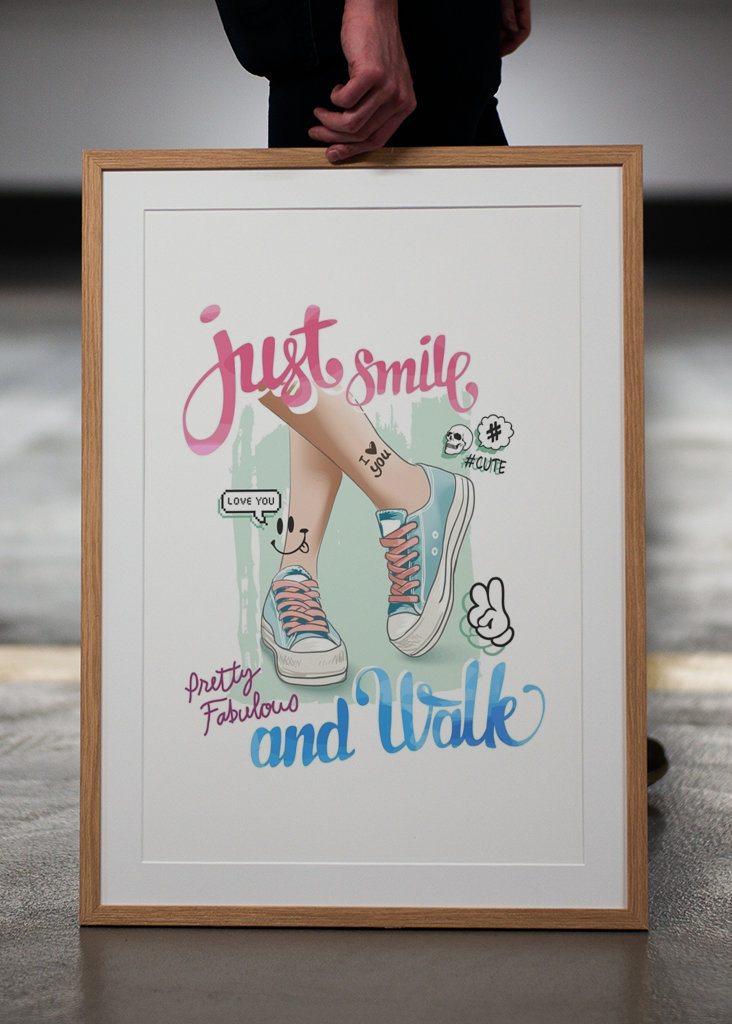 Einfach lächeln und gehen