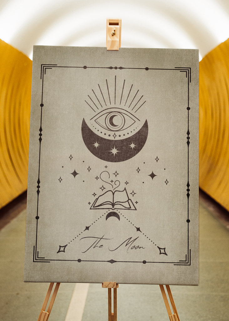 Vintage Mond Tarotkarte