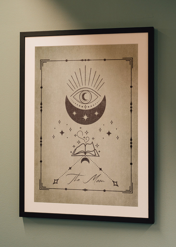 Vintage Mond Tarotkarte