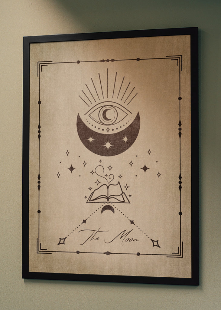 Vintage Mond Tarotkarte