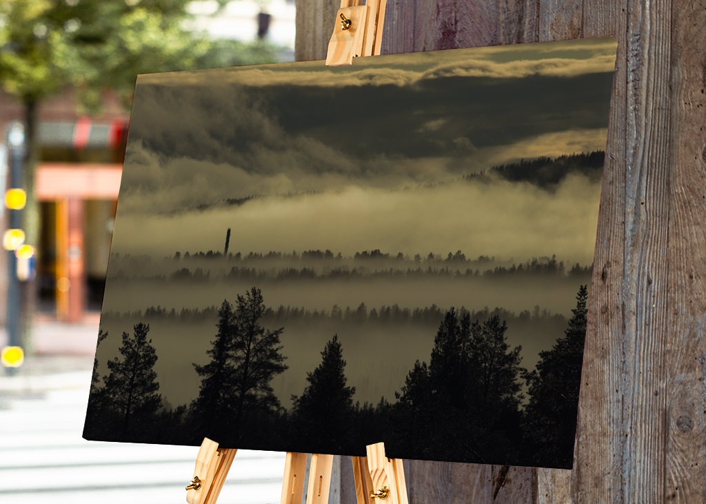 Stoupající ranní mlha.