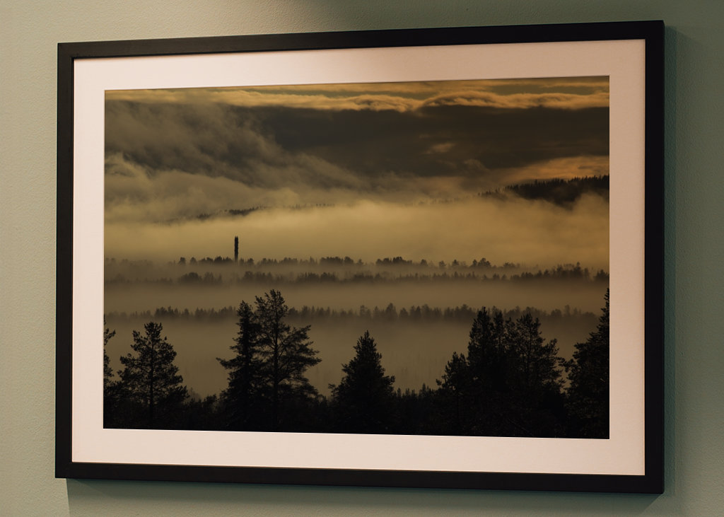 Stoupající ranní mlha.