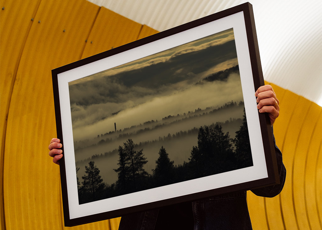 Stoupající ranní mlha.