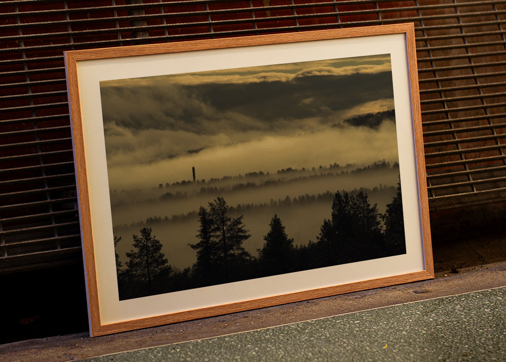 Stoupající ranní mlha.