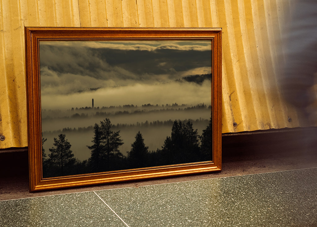 Stoupající ranní mlha.