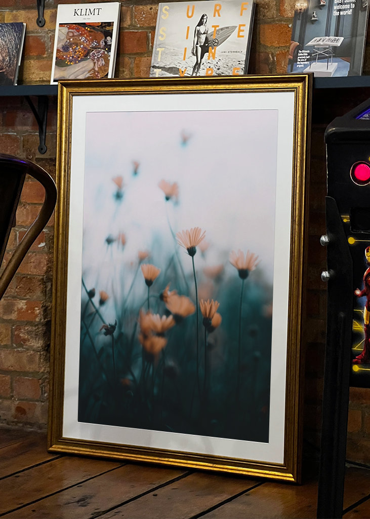 Zaostřené a rozmazané květiny