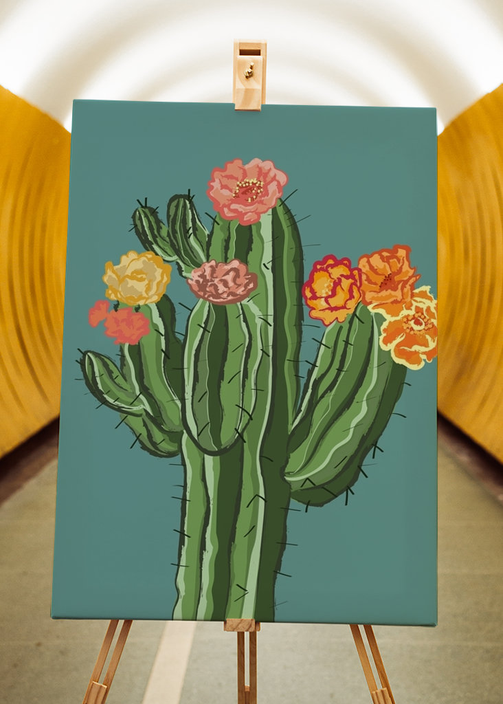 cactus with blossom