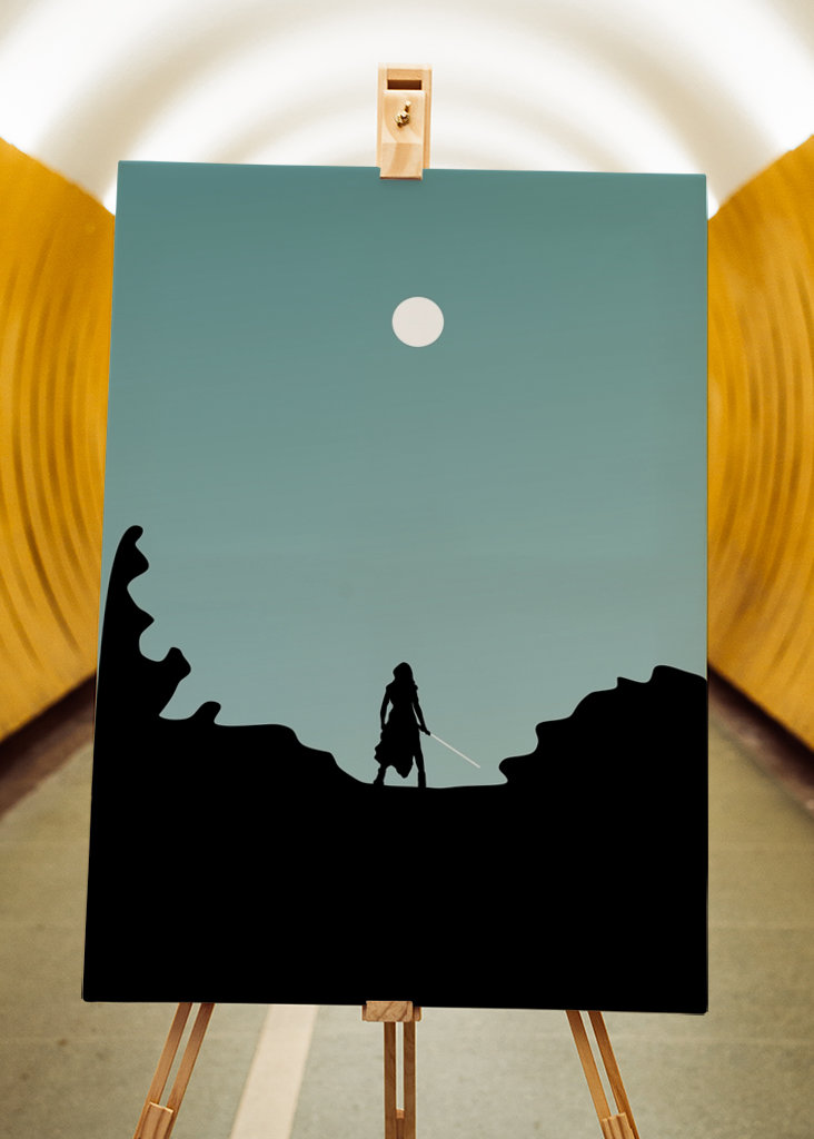 Paisaje minimalista de Star Wars