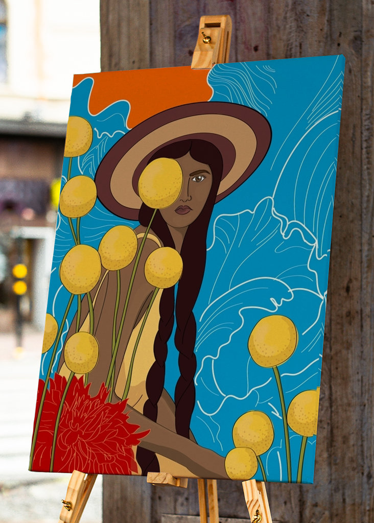 Femme mexicaine avec des fleurs