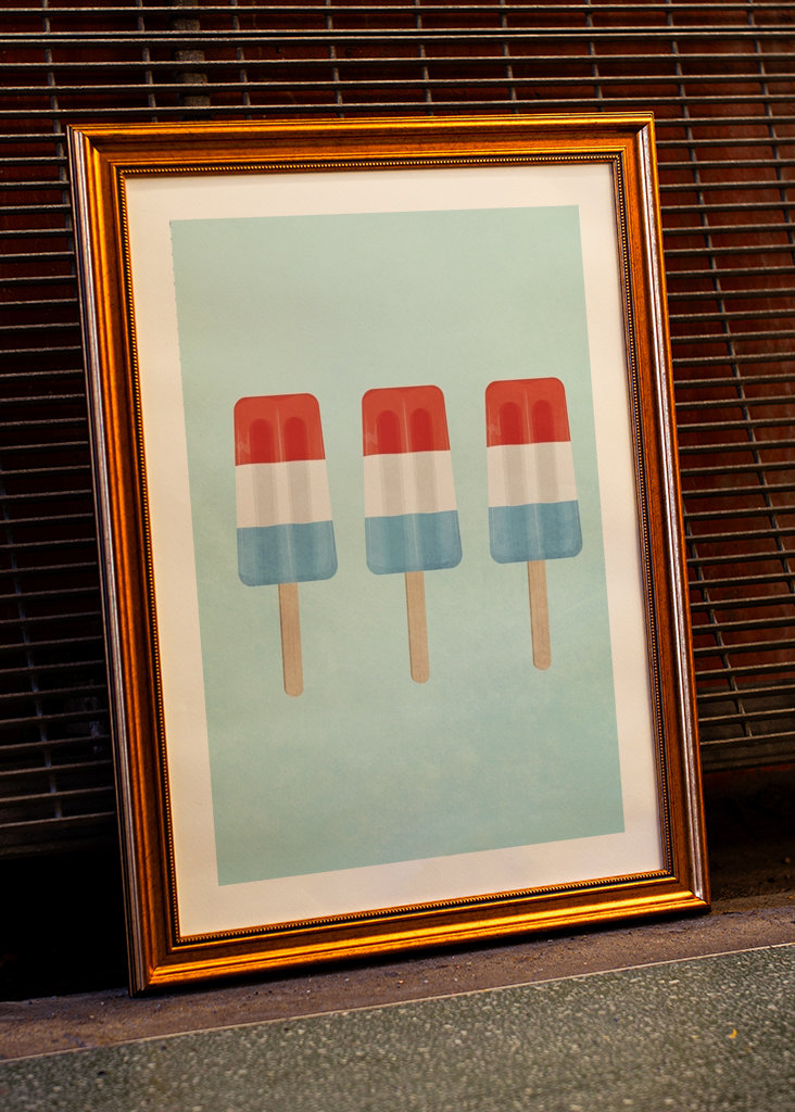 Summer fresh ice popsicle