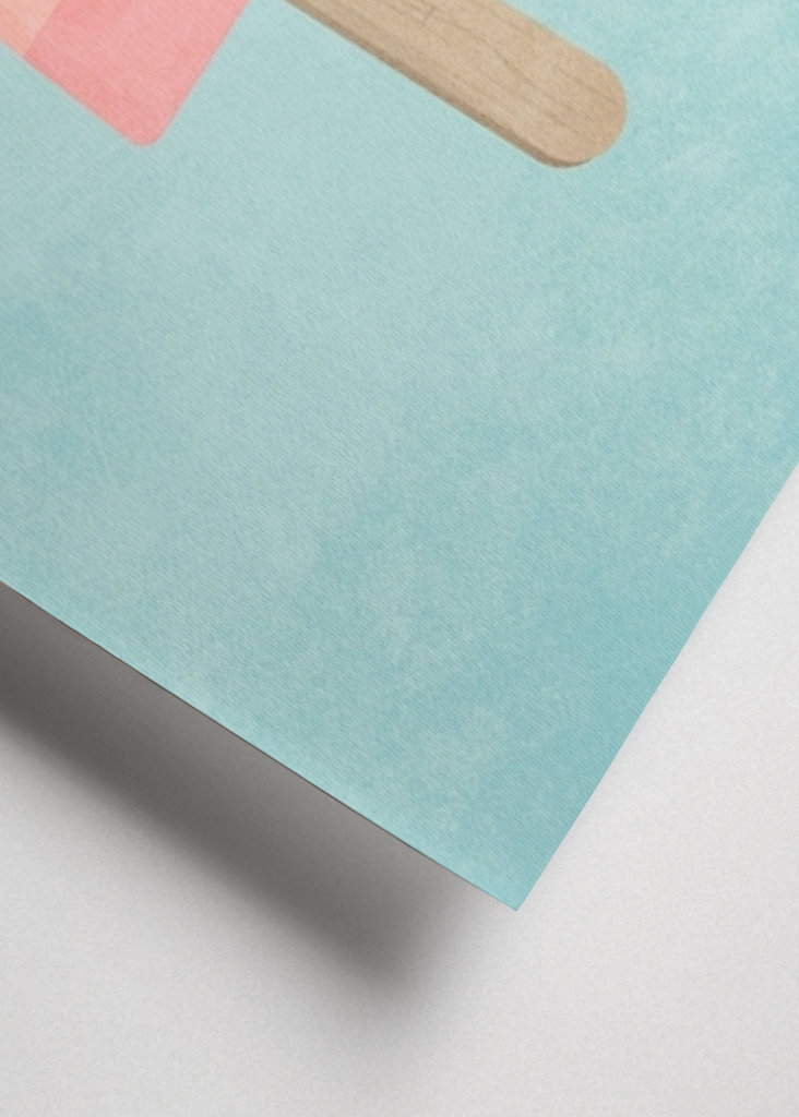 Popsicle ice in rainbow colors