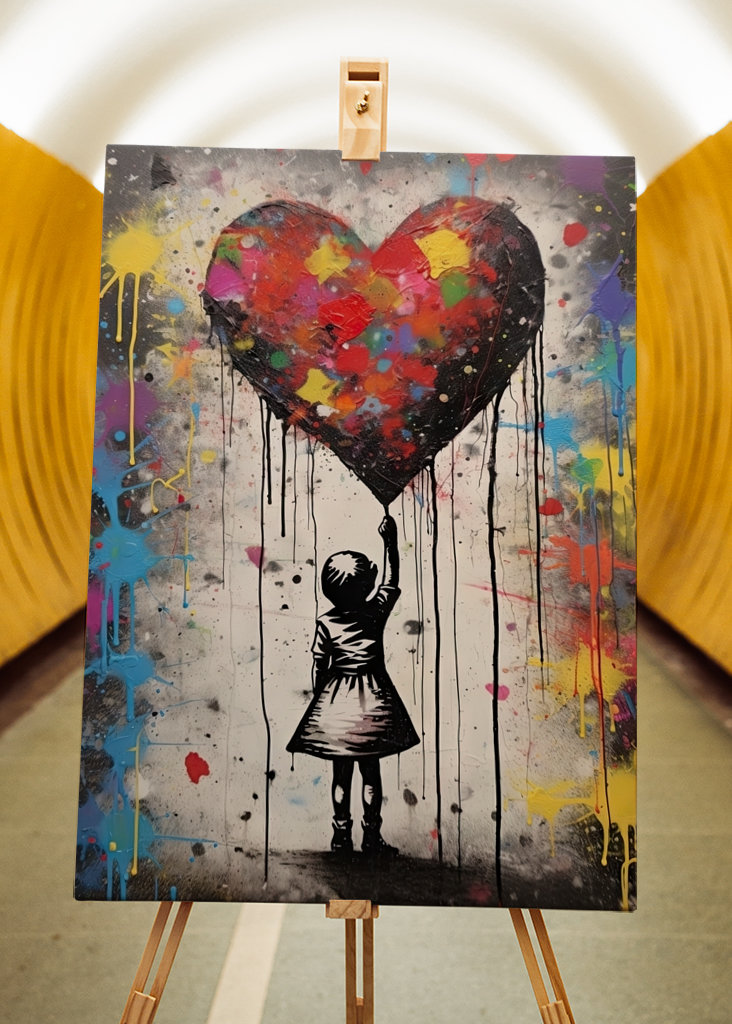 Girl and the heart x Banksy