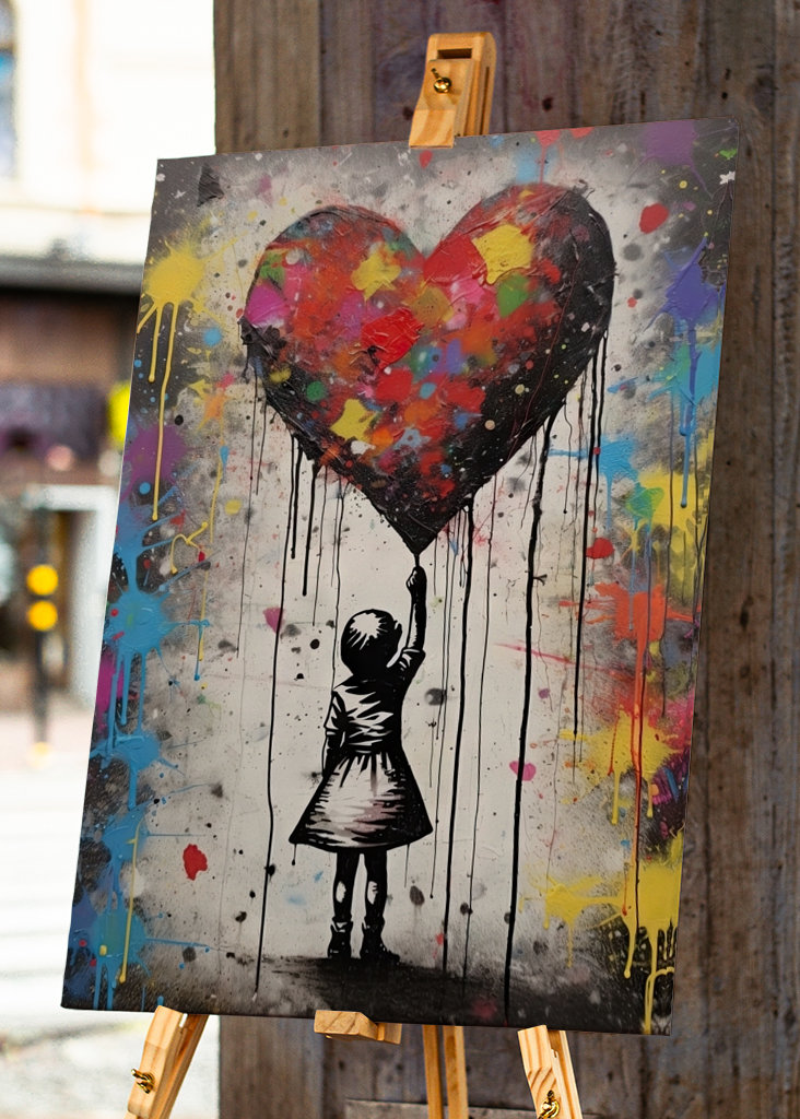 Girl and the heart x Banksy
