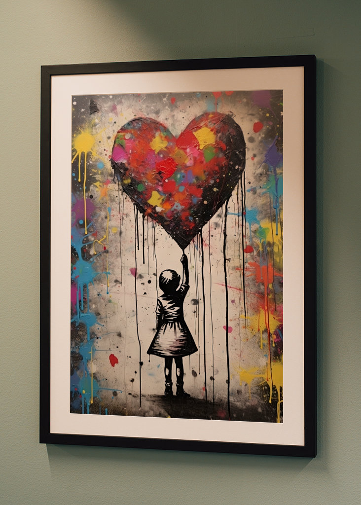 Girl and the heart x Banksy